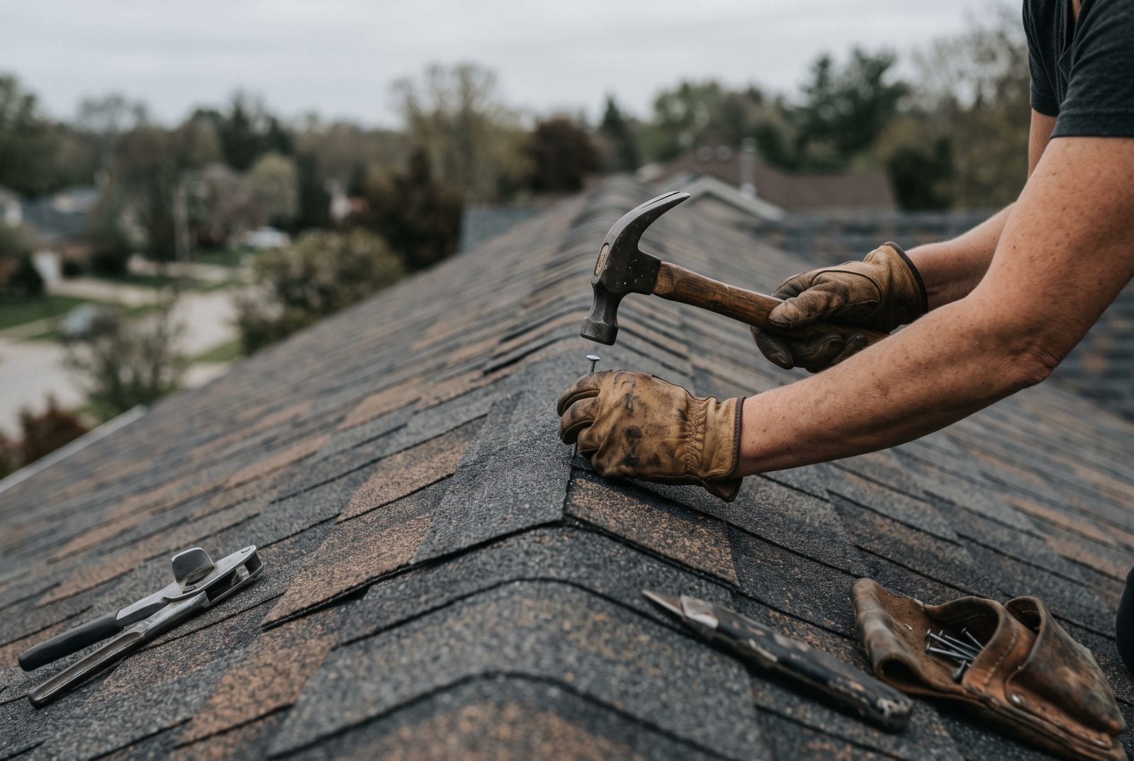An impact-rated laminate shingle roof.