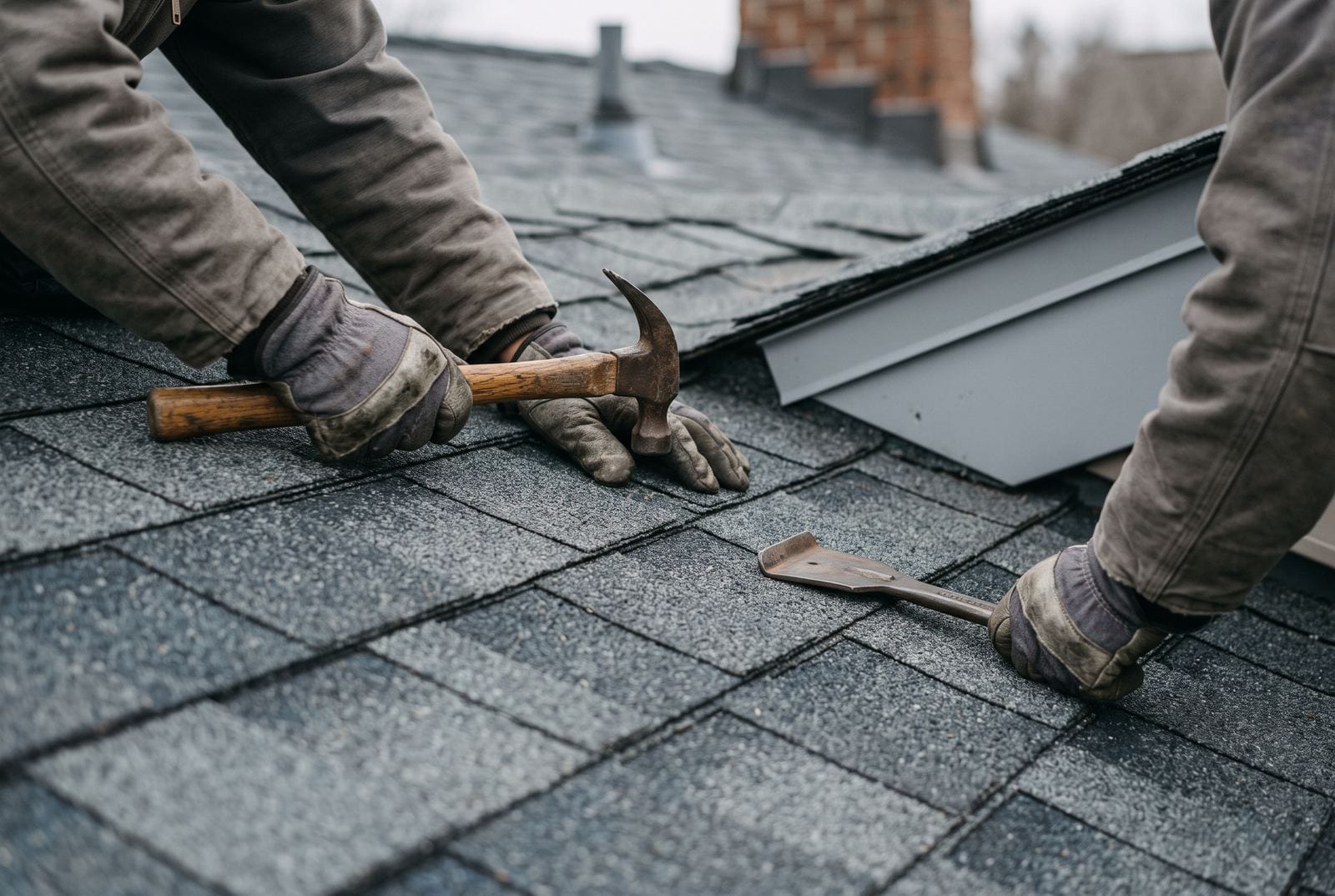 A sound roof photographed during an inspection.